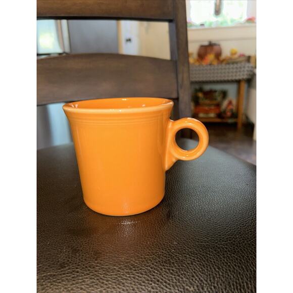 Fiesta Other - Fiesta Fiestaware 8 Oz. Coffee Mug Cup O Ring Handle Homer Laughlin ORANGE